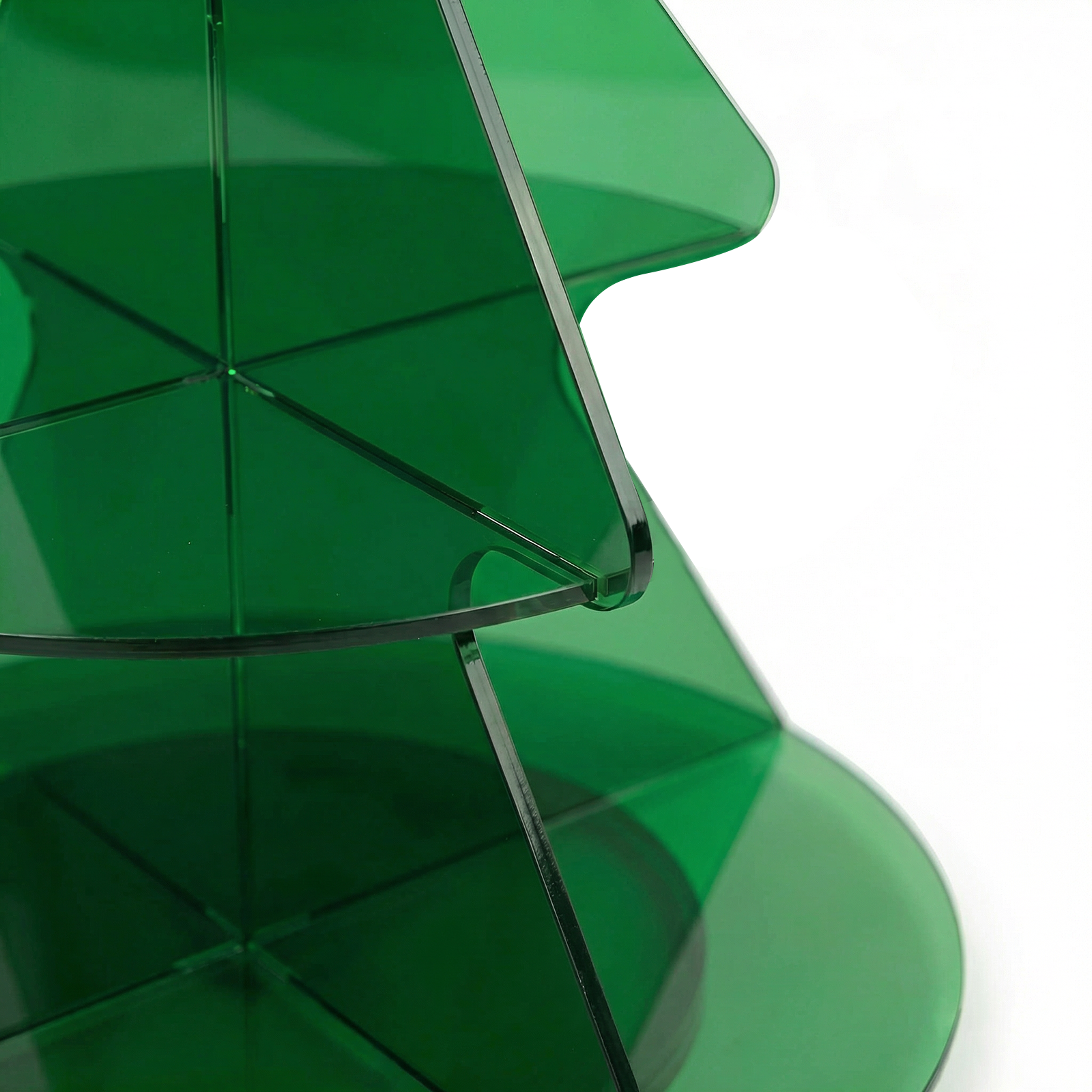 Blind box Rotating Christmas Tree 3-Tier Acrylic Cosmetic Organizer Perfume Skincare Display Stand 360° Swivel Vanity Countertop Storage Rack Green/White