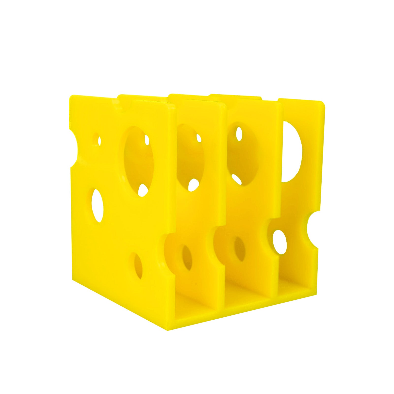 Blind box Acrylic Desk Organizer Cheese Shape 3 Grids Frosted Storage Box for Phone Remote Makeup Brushes Pens Ins Kawaii Cute Desktop Decor White