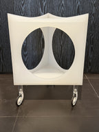 Modern Frosted Acrylic Mobile Side Table