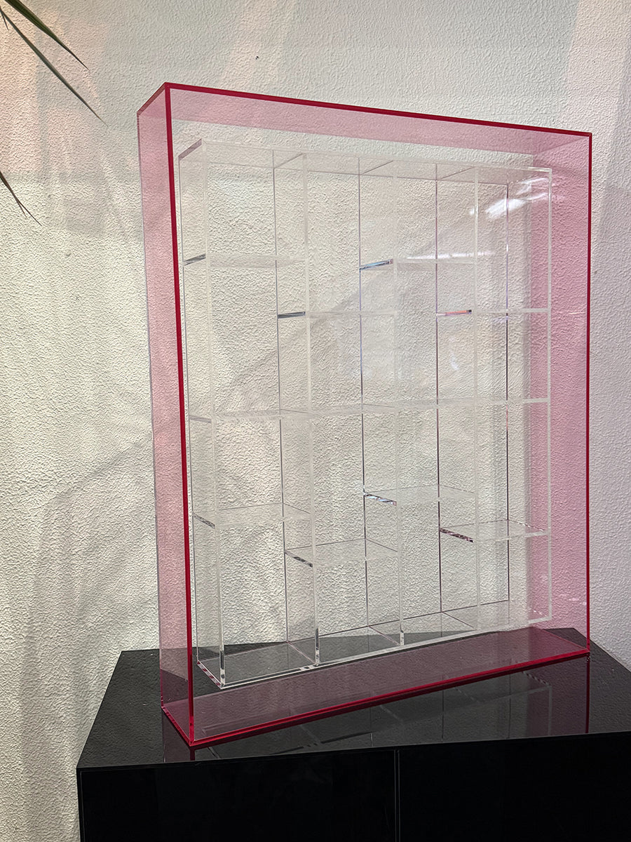 3D Modular Grid Vanity Storage Display