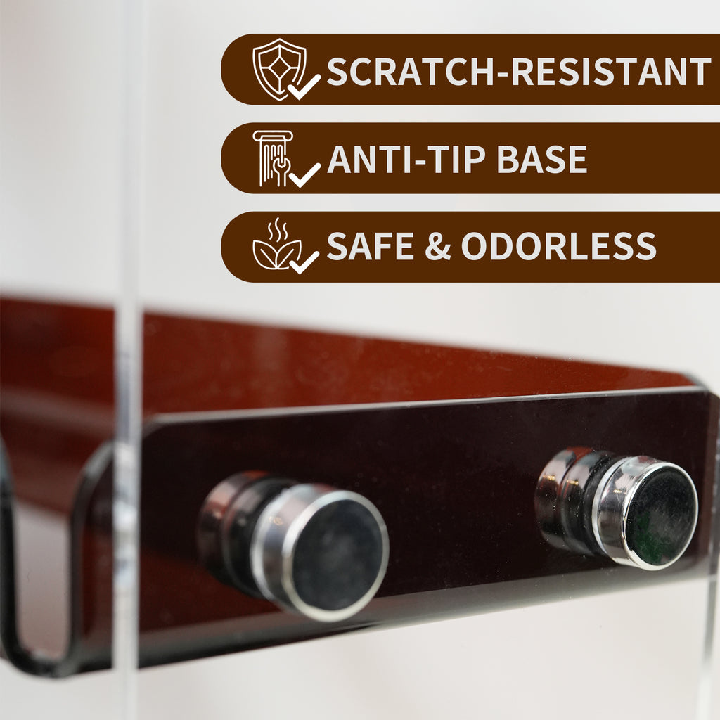 Tea Color 3-Tier Acrylic Display Shelf Light Luxury Organizer for Cosmetics Perfume Cups Jewelry Desktop Vanity Countertop Storage Rack